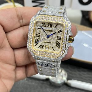 Alternative view of OP Cartier Santos Starry Sky Full Diamond Collection / 40mm / Seagull 2824 Automatic Mechanical Movement